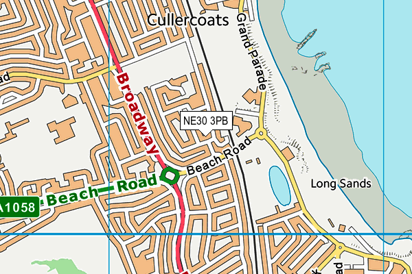 NE30 3PB map - OS VectorMap District (Ordnance Survey) NE30 3PB map - OS VectorMap District (Ordnance Survey)