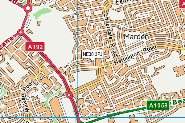 NE30 3PJ map - OS VectorMap District (Ordnance Survey) NE30 3PJ map - OS VectorMap District (Ordnance Survey)