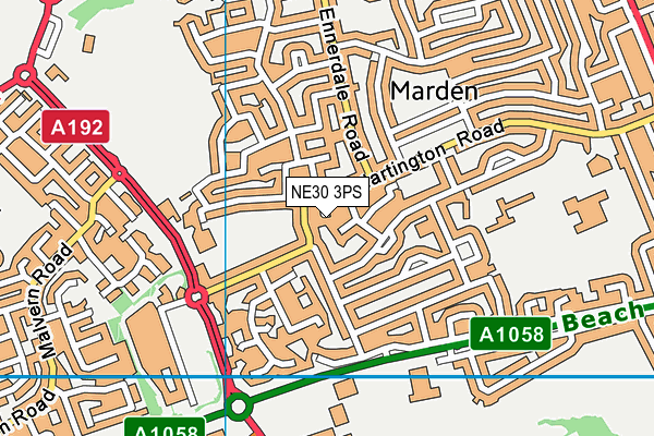 NE30 3PS map - OS VectorMap District (Ordnance Survey) NE30 3PS map - OS VectorMap District (Ordnance Survey)