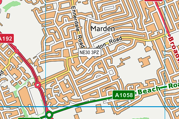 NE30 3PZ map - OS VectorMap District (Ordnance Survey) NE30 3PZ map - OS VectorMap District (Ordnance Survey)