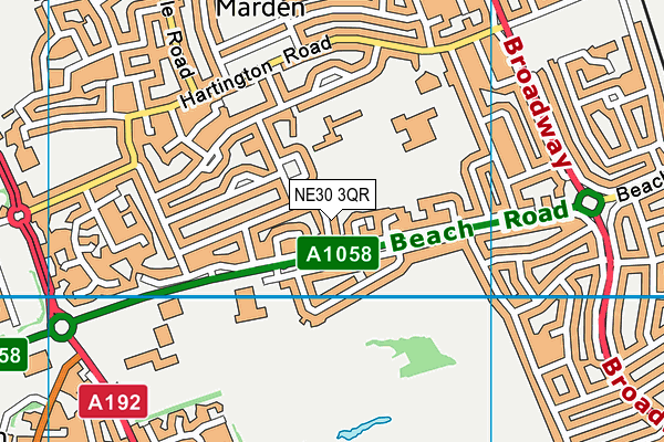 NE30 3QR map - OS VectorMap District (Ordnance Survey) NE30 3QR map - OS VectorMap District (Ordnance Survey)