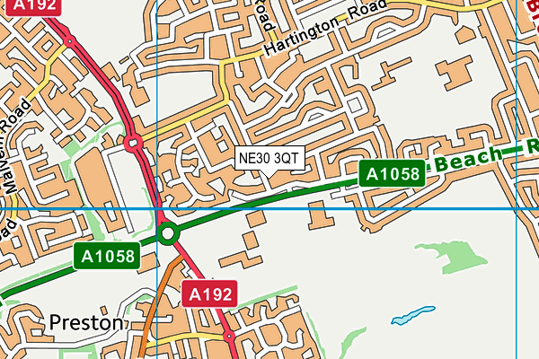 NE30 3QT map - OS VectorMap District (Ordnance Survey) NE30 3QT map - OS VectorMap District (Ordnance Survey)