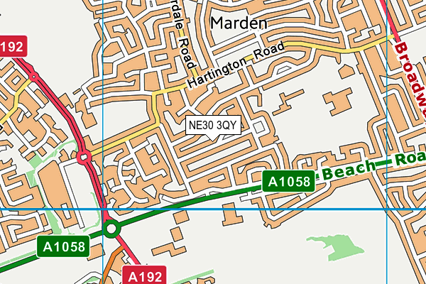 NE30 3QY map - OS VectorMap District (Ordnance Survey) NE30 3QY map - OS VectorMap District (Ordnance Survey)