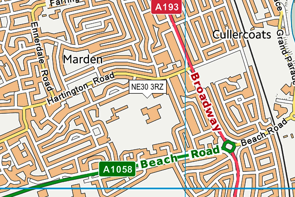 NE30 3RZ map - OS VectorMap District (Ordnance Survey) NE30 3RZ map - OS VectorMap District (Ordnance Survey)