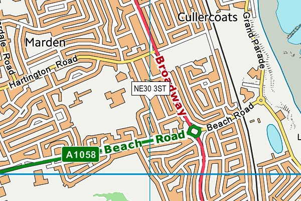NE30 3ST map - OS VectorMap District (Ordnance Survey) NE30 3ST map - OS VectorMap District (Ordnance Survey)