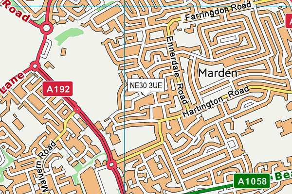 NE30 3UE map - OS VectorMap District (Ordnance Survey) NE30 3UE map - OS VectorMap District (Ordnance Survey)