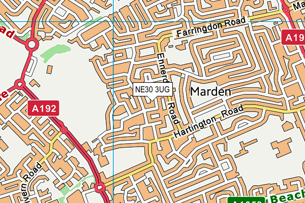 NE30 3UG map - OS VectorMap District (Ordnance Survey) NE30 3UG map - OS VectorMap District (Ordnance Survey)