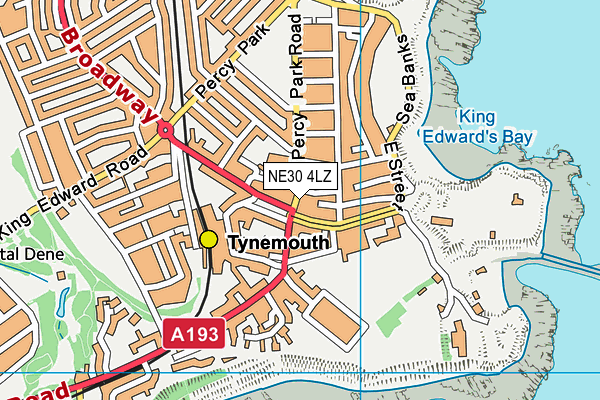 NE30 4LZ map - OS VectorMap District (Ordnance Survey)