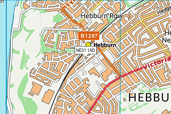 NE31 1AD map - OS VectorMap District (Ordnance Survey)
