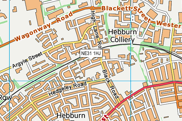 NE31 1HJ map - OS VectorMap District (Ordnance Survey)