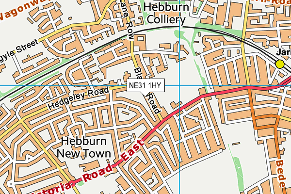 NE31 1HY map - OS VectorMap District (Ordnance Survey)