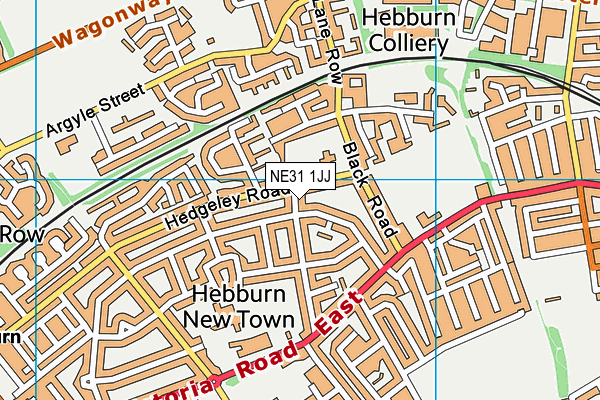 NE31 1JJ map - OS VectorMap District (Ordnance Survey)