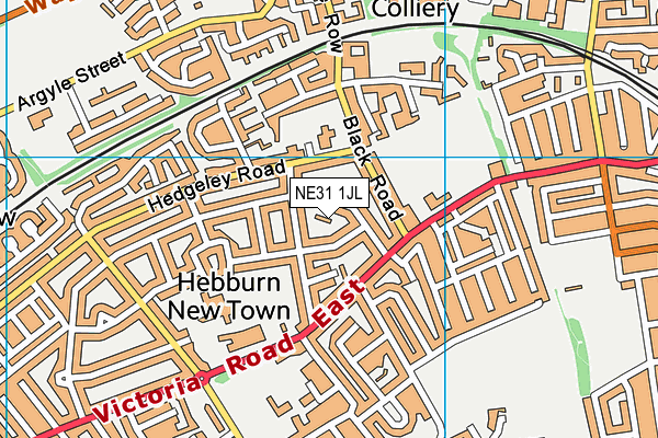 NE31 1JL map - OS VectorMap District (Ordnance Survey)