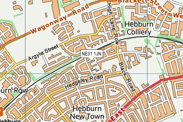 NE31 1JN map - OS VectorMap District (Ordnance Survey) NE31 1JN map - OS VectorMap District (Ordnance Survey)