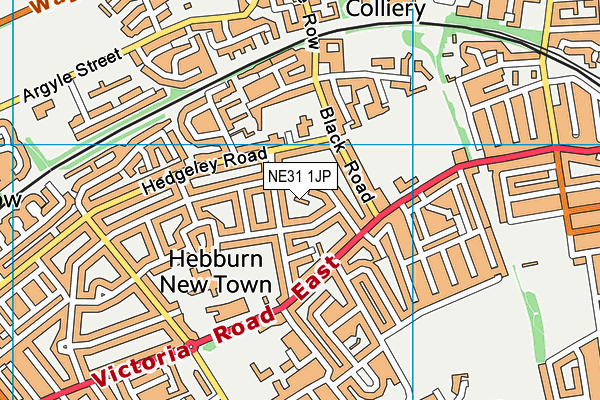 NE31 1JP map - OS VectorMap District (Ordnance Survey)