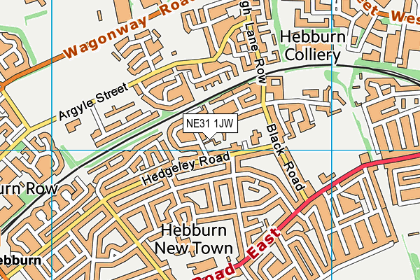 NE31 1JW map - OS VectorMap District (Ordnance Survey)