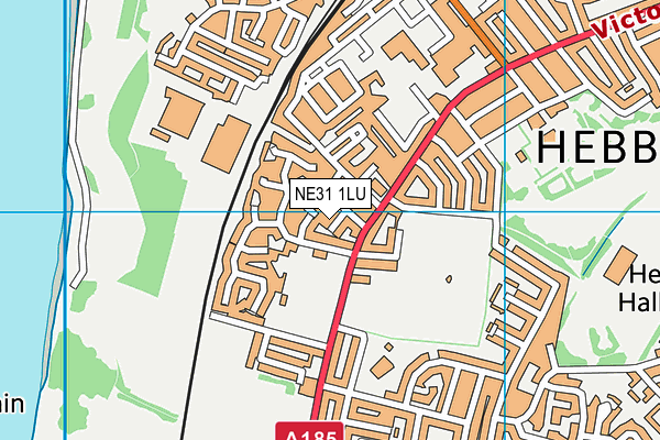 NE31 1LU map - OS VectorMap District (Ordnance Survey)