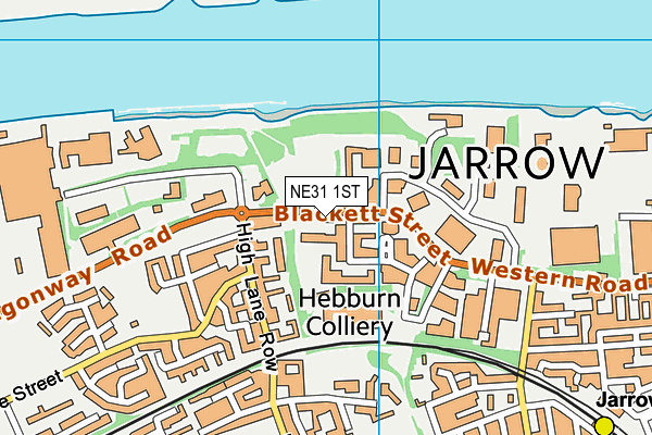 NE31 1ST map - OS VectorMap District (Ordnance Survey)