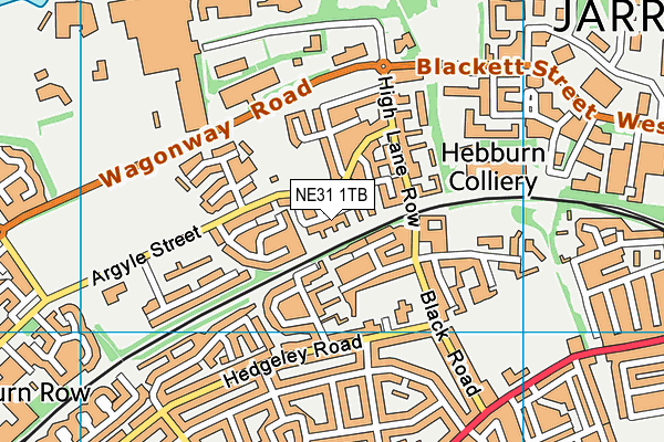 NE31 1TB map - OS VectorMap District (Ordnance Survey)