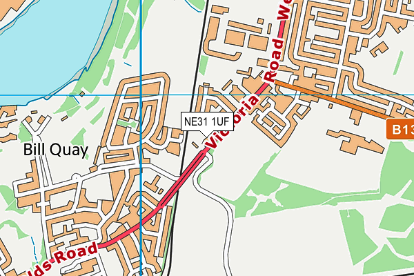 NE31 1UF map - OS VectorMap District (Ordnance Survey)