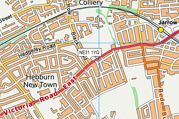 NE31 1YQ map - OS VectorMap District (Ordnance Survey)