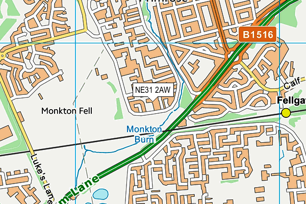 NE31 2AW map - OS VectorMap District (Ordnance Survey) NE31 2AW map - OS VectorMap District (Ordnance Survey)