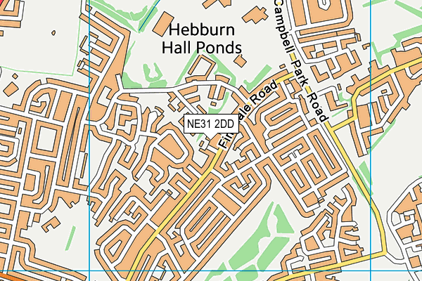 NE31 2DD map - OS VectorMap District (Ordnance Survey)