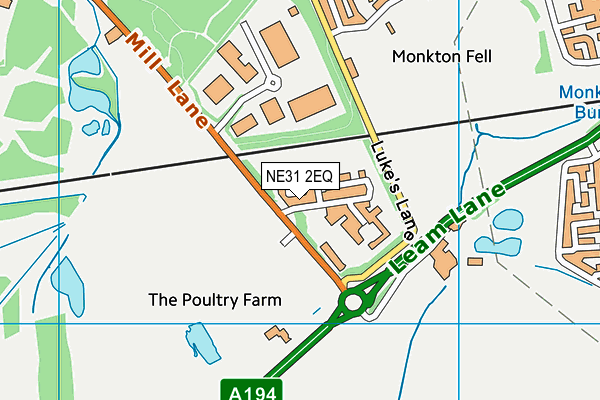 NE31 2EQ map - OS VectorMap District (Ordnance Survey) NE31 2EQ map - OS VectorMap District (Ordnance Survey)