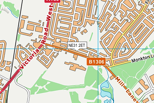 NE31 2ET map - OS VectorMap District (Ordnance Survey)