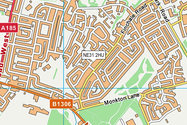 NE31 2HU map - OS VectorMap District (Ordnance Survey) NE31 2HU map - OS VectorMap District (Ordnance Survey)