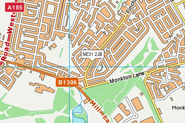 NE31 2JB map - OS VectorMap District (Ordnance Survey) NE31 2JB map - OS VectorMap District (Ordnance Survey)