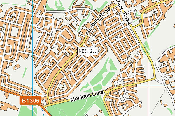 NE31 2JJ map - OS VectorMap District (Ordnance Survey) NE31 2JJ map - OS VectorMap District (Ordnance Survey)