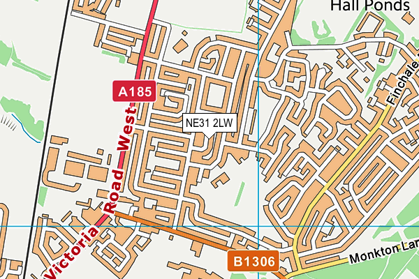 NE31 2LW map - OS VectorMap District (Ordnance Survey) NE31 2LW map - OS VectorMap District (Ordnance Survey)
