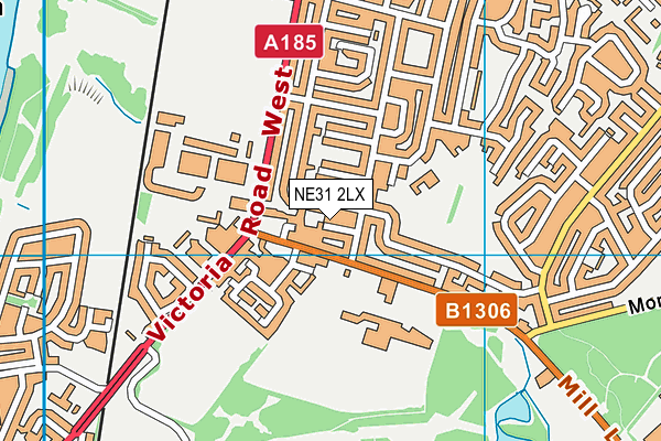 NE31 2LX map - OS VectorMap District (Ordnance Survey) NE31 2LX map - OS VectorMap District (Ordnance Survey)