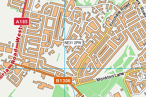 NE31 2PW map - OS VectorMap District (Ordnance Survey) NE31 2PW map - OS VectorMap District (Ordnance Survey)