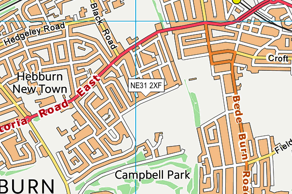 NE31 2XF map - OS VectorMap District (Ordnance Survey)