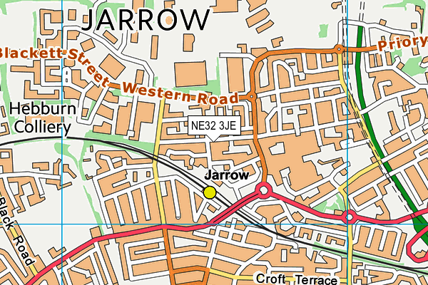 NE32 3JE map - OS VectorMap District (Ordnance Survey) NE32 3JE map - OS VectorMap District (Ordnance Survey)