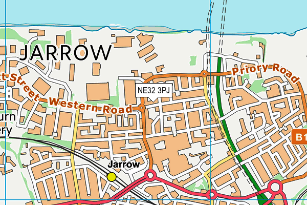NE32 3PJ map - OS VectorMap District (Ordnance Survey)