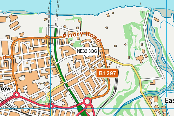 NE32 3QG map - OS VectorMap District (Ordnance Survey) NE32 3QG map - OS VectorMap District (Ordnance Survey)