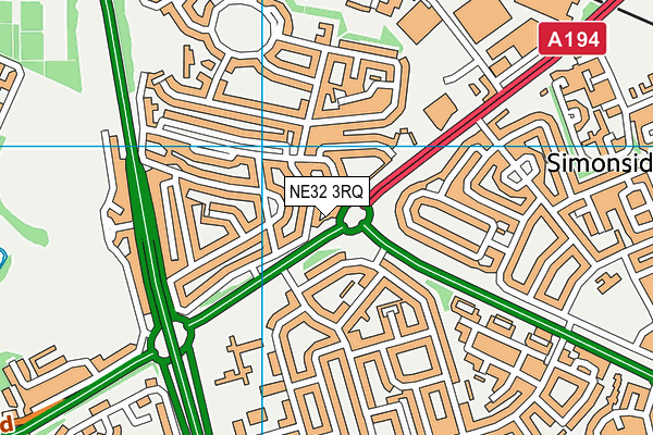 NE32 3RQ map - OS VectorMap District (Ordnance Survey) NE32 3RQ map - OS VectorMap District (Ordnance Survey)
