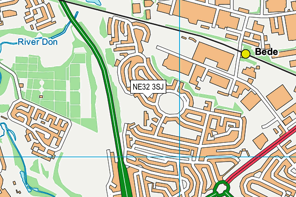 NE32 3SJ map - OS VectorMap District (Ordnance Survey) NE32 3SJ map - OS VectorMap District (Ordnance Survey)