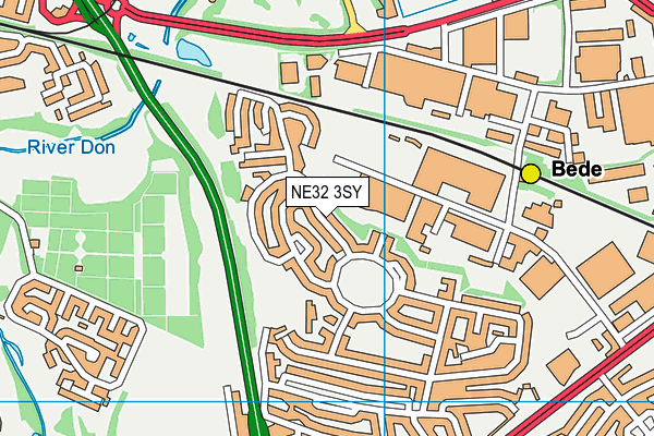 NE32 3SY map - OS VectorMap District (Ordnance Survey) NE32 3SY map - OS VectorMap District (Ordnance Survey)