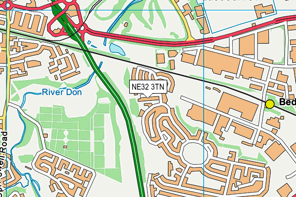 NE32 3TN map - OS VectorMap District (Ordnance Survey) NE32 3TN map - OS VectorMap District (Ordnance Survey)