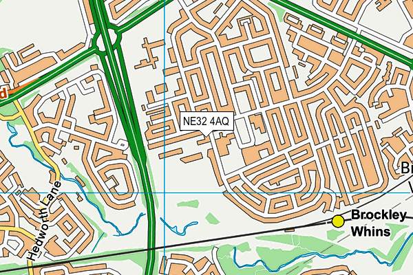 NE32 4AQ map - OS VectorMap District (Ordnance Survey) NE32 4AQ map - OS VectorMap District (Ordnance Survey)