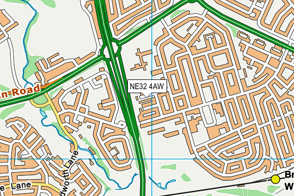 NE32 4AW map - OS VectorMap District (Ordnance Survey)