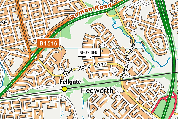 NE32 4BU map - OS VectorMap District (Ordnance Survey) NE32 4BU map - OS VectorMap District (Ordnance Survey)