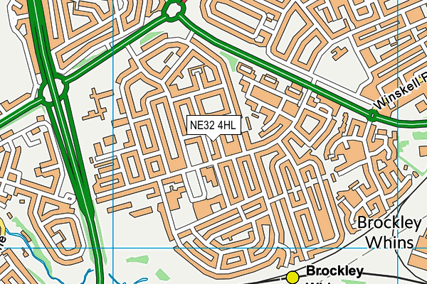 NE32 4HL map - OS VectorMap District (Ordnance Survey) NE32 4HL map - OS VectorMap District (Ordnance Survey)