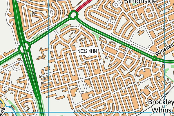 NE32 4HN map - OS VectorMap District (Ordnance Survey) NE32 4HN map - OS VectorMap District (Ordnance Survey)