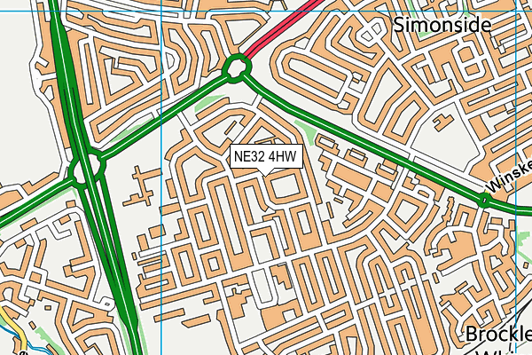 NE32 4HW map - OS VectorMap District (Ordnance Survey) NE32 4HW map - OS VectorMap District (Ordnance Survey)
