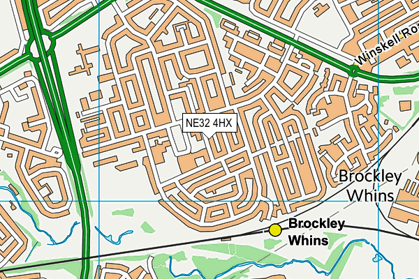 NE32 4HX map - OS VectorMap District (Ordnance Survey) NE32 4HX map - OS VectorMap District (Ordnance Survey)